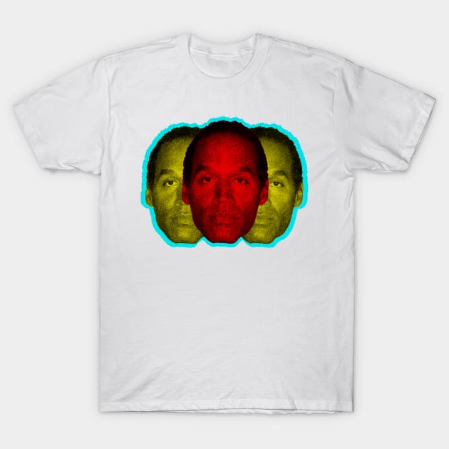 OJ Simpson Mugshot Threeways T-Shirt by SABREart